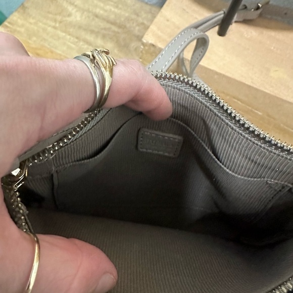 Furla Lilli Saffino Dubble Zip Blue Two Tone Leather Small Crossbody Excellent - Picture 4 of 6